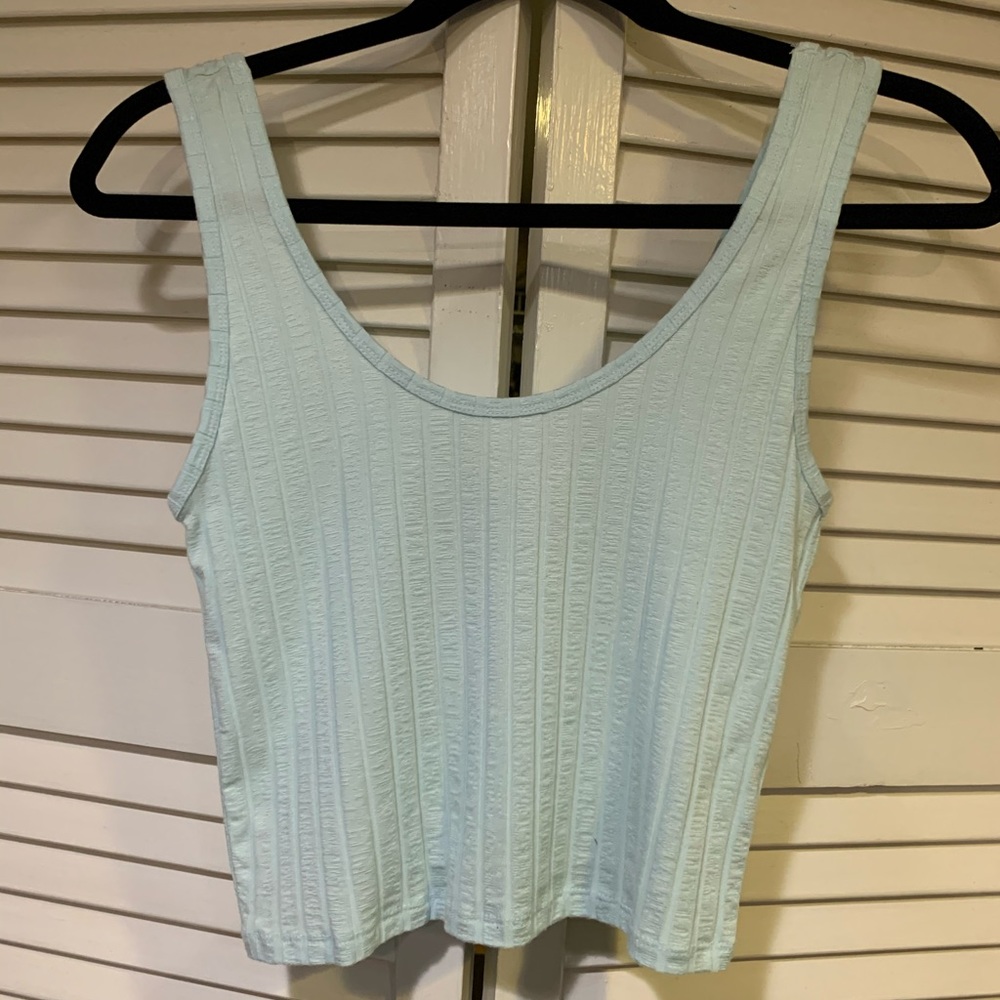 F21 Blue Crop Top